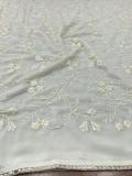 Plain & Simple White Embroidered Partywear Sarees